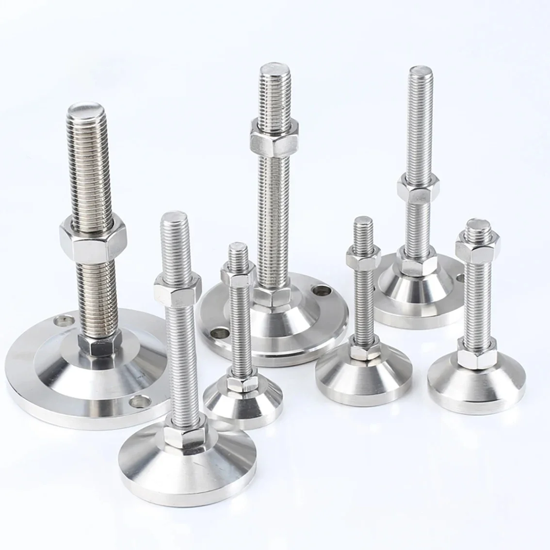 M6 M8 M10 M12 M16 M20 Stainless Steel Heavy Fixed adjustable Foot Screw Leg Stopper Swivel Base Articulating Lathe Legs Glide