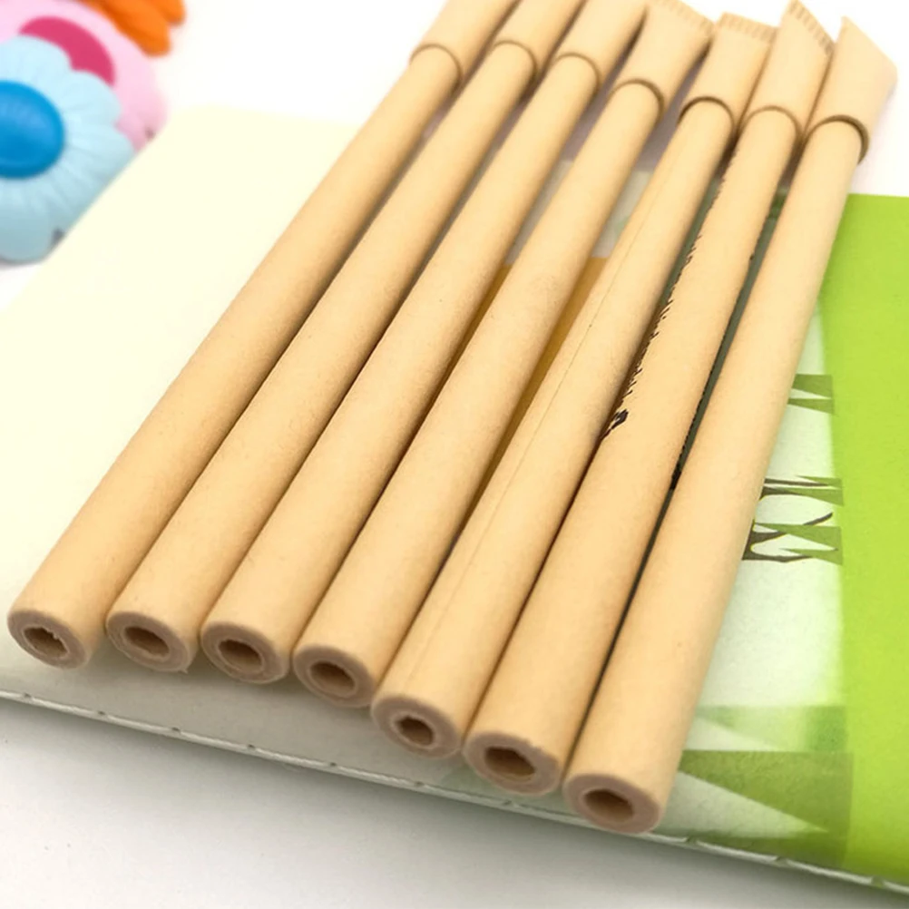 

15 шт. уникальные изысканные шариковые ручки из крафт-бумаги для школьных веденцев, шариковая ручка с рисунком, милая шариковая ручка