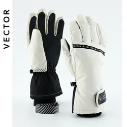 VECTOR Guantes de esquí Guantes impermeables con función de pantalla táctil Guantes térmicos de Snowboard Guante de nieve cálido para moto de nieve Hombres Mujeres