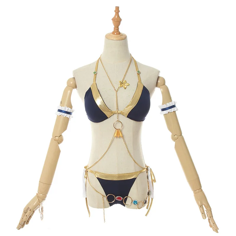 Jeu FGO Fate Grand Order Cosplay Costume pour femme, Tamamo no Mae Cosplay, ensemble de bikini sexy, maillots de bain