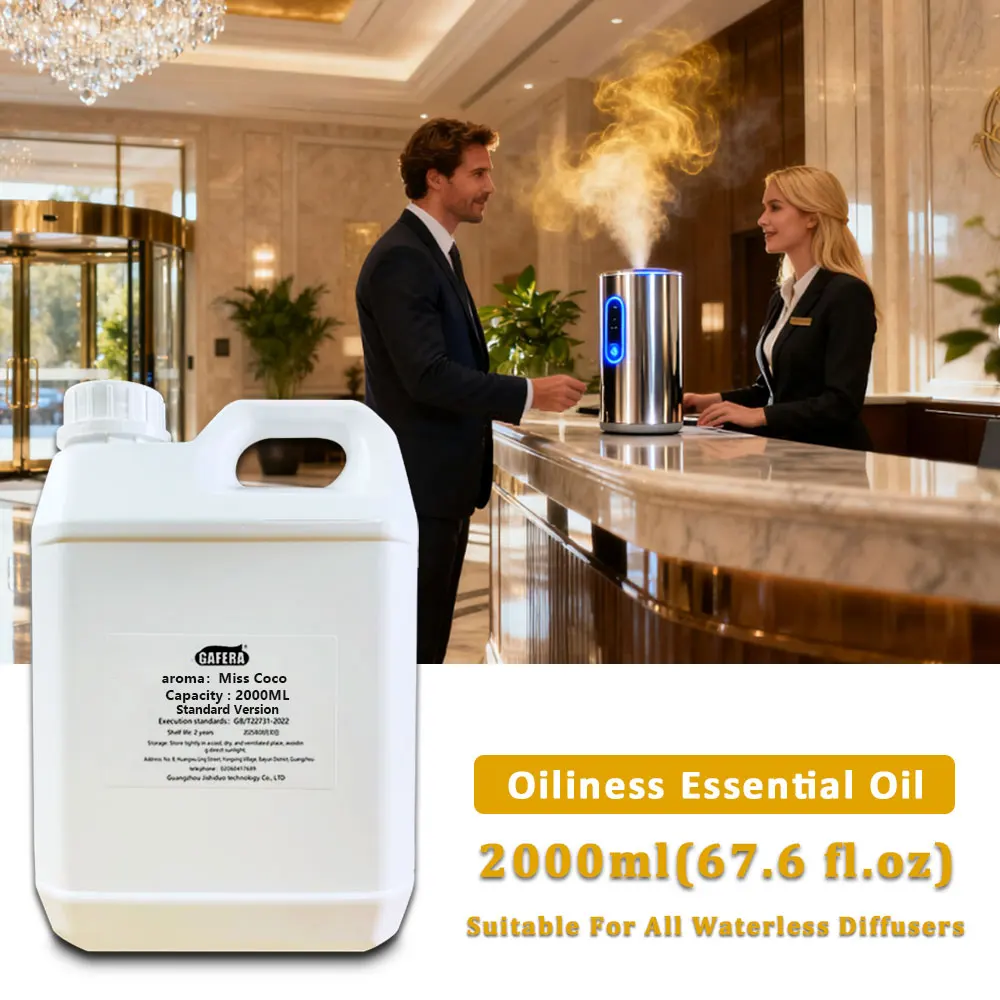 GAFERA 2000ml (67.6 fl.oz) Miss Coco/Shangri-La Essential Oils - For All Waterless Diffuser, Diffuser Replenish Aromatherapy Oil