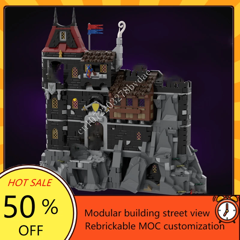 1367PCS MOC Medieval Castle Custom Puzzle Model The Black Keep Technical DIY Assembly Set For Education Child Holiday Xmas Gift