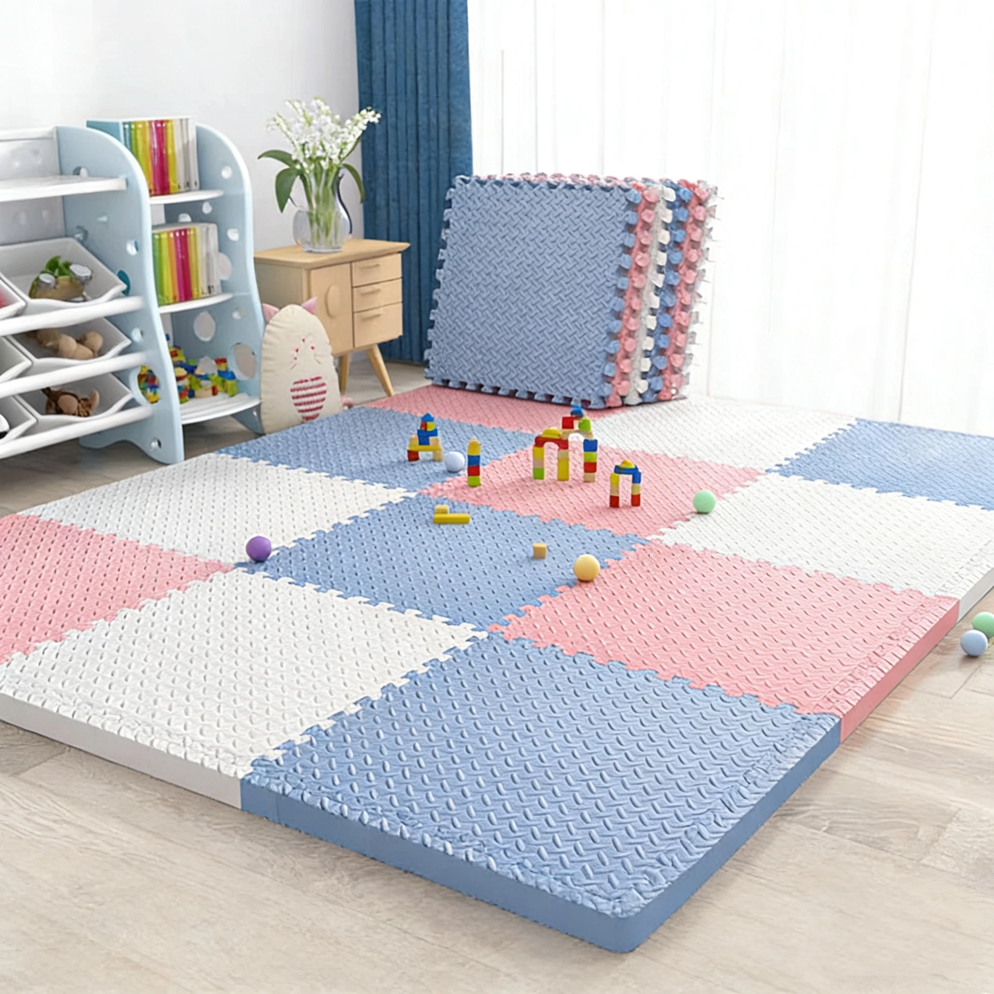 Tapete de Atividades Antiderrapante para Bebês, 8-16 Peças, Tapete de Espuma para Esportes e Fitness 30x30cm, Tapetes de Encaixe à Prova de Choque, Br