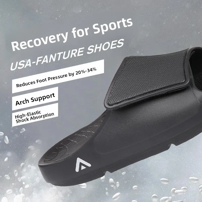 Pantuflas Deportivas Ajustables y Hoadas para Hombre, con Alta Elasticidad, Absorción de Impactos, Soporte de Arco, para Pi...