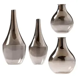 Vase à fleurs en verre nickel é de suie, pots de plantes, cadeaux de saisi, 007