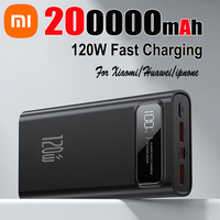 Xiaomi 200000mAh Power Bank 120W Super Fast Charging Battery High Capacity Digital Display PowerBank For iPhone Samsung Huawei