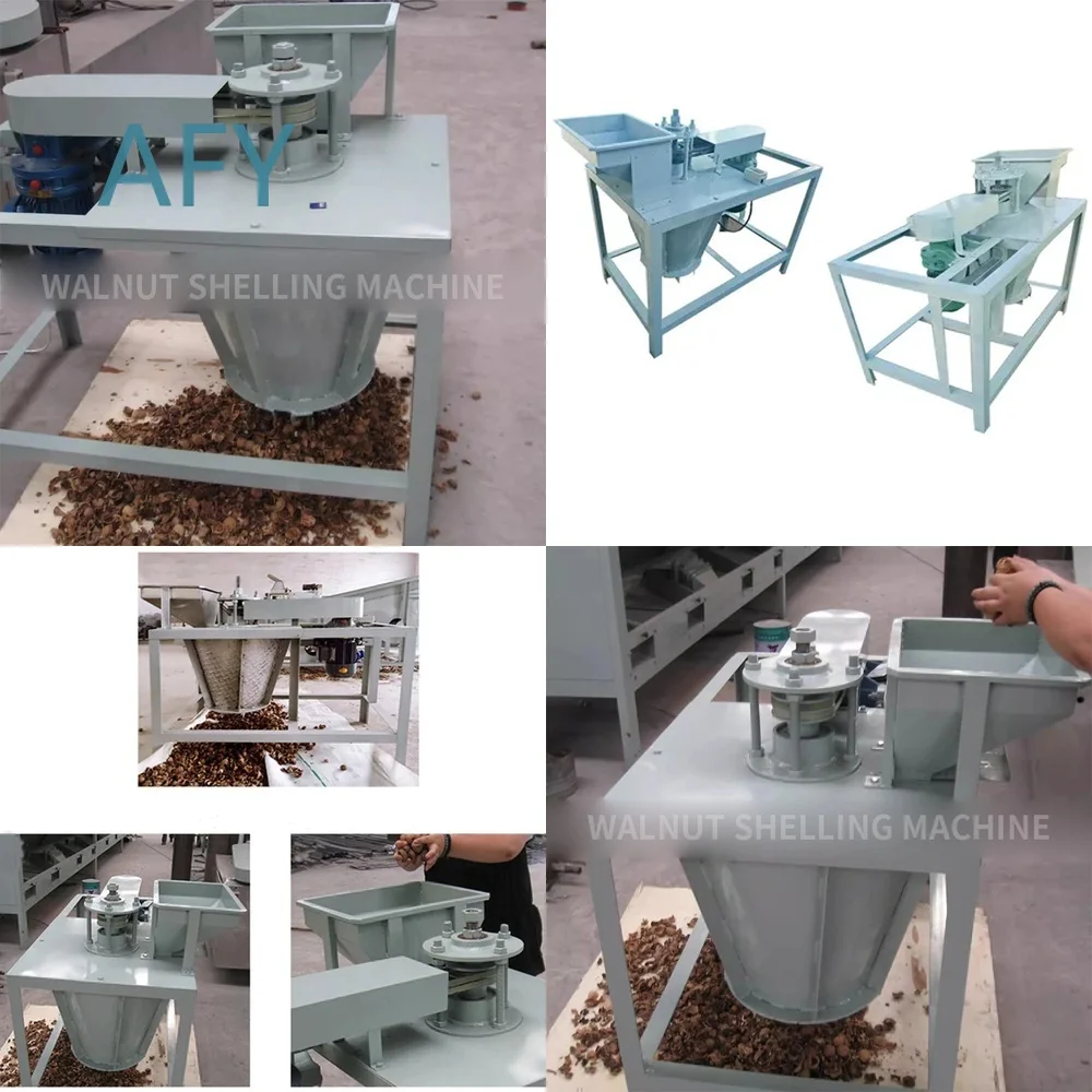 Automatic Walnut Shelling Machine for Macadamia and Hard Shell Nuts Cracker Shucker Breaker Shell Remover Industrial Nut