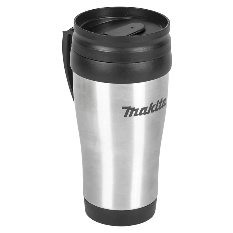 

Термокружка и подставка Makita E-15578 из нержавеющей стали с удобной ручкой и откидной крышкой для безопасного хранения
