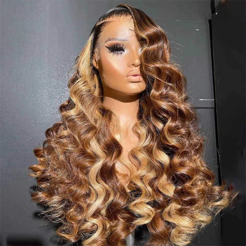 

Preplucked 30” Highlight Blond 5x5 Silk Base Body Wave Jewish Human Hair Wig Baby Hair HD Lace European Hair Fashion Daily