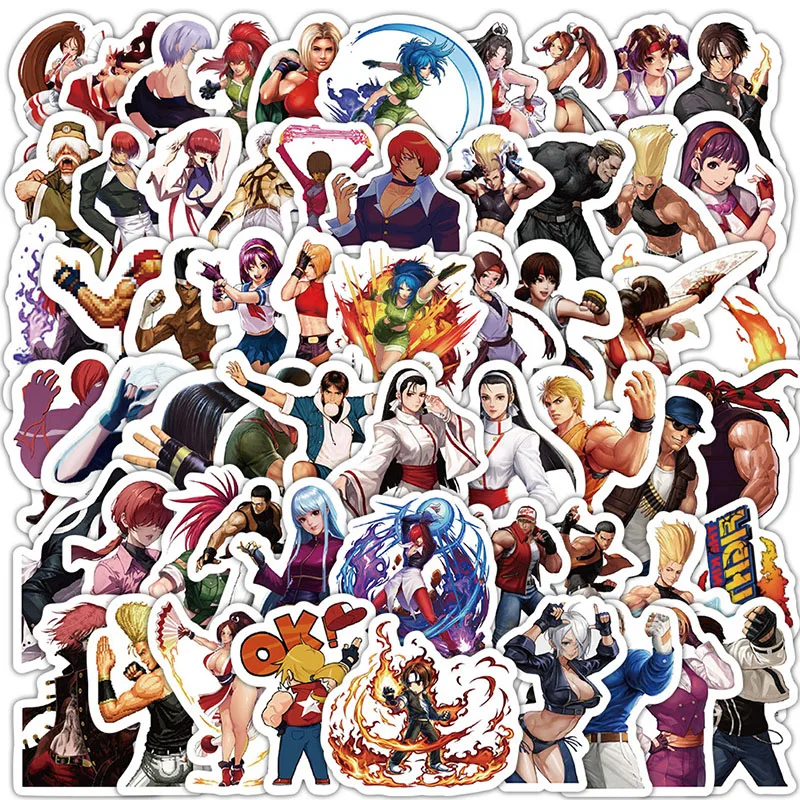 

60PCS King of Fighters KOF Game Stickers Pad Trunk Refrigerator Waterproof Anime Stickers Anime Figure Image Toys Sticker