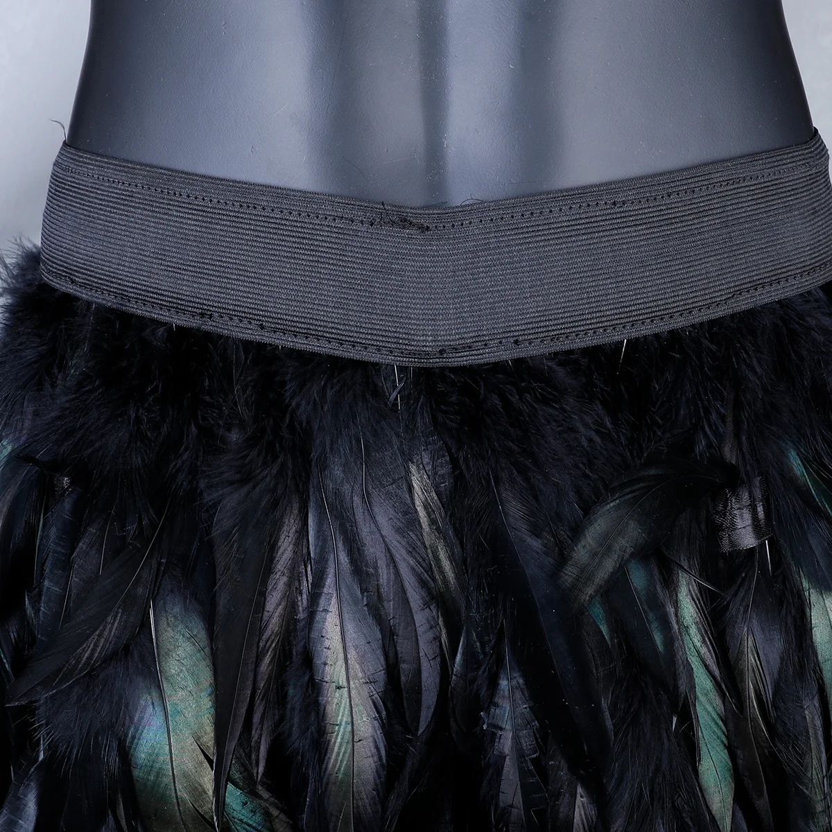 punk style Men's Gothic Chicken Feather Shorts Lightweight Comfortable for Halloween Rave Parties