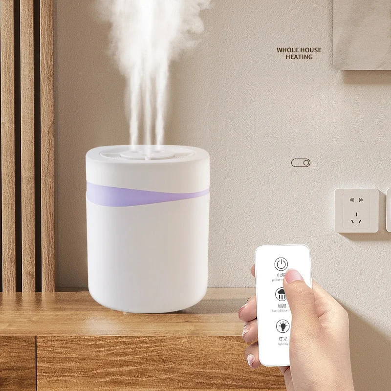 

USB Rechargeable Three-head Humidifier, Night Light Spray Hydrator, Air Purification Humidifier, 2-in-1 Mute Large Capacity