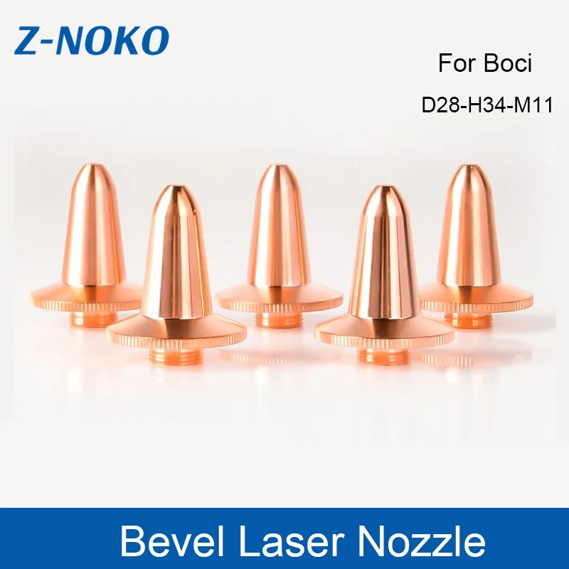 ZNOKO 10 Uds boquilla láser biselada de diamante negro M11 * H34 accesorio de máquina cortadora de tubos de alta potencia para cabezal de corte de fibra BOCI