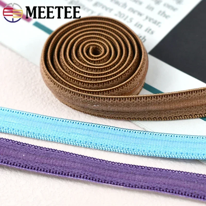 2/5/10/20M Non-slip Elastic Band 10mm Stretch Silicone Rubbon Bands for Bra Underwear Strap Belt Tapes Sewing Trimming Accessory