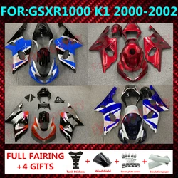 Motorcycle Fairings Kit for GSXR1000 00 01 02 GSXR 1000 K1 K2 2000 2001 2002 Injection mold Bodywork full fairing kits Set zxmt