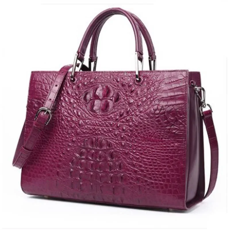 

gete 2025 new New imported crocodile bag handbag lady big bag crocodile leather woman fashion women Bag