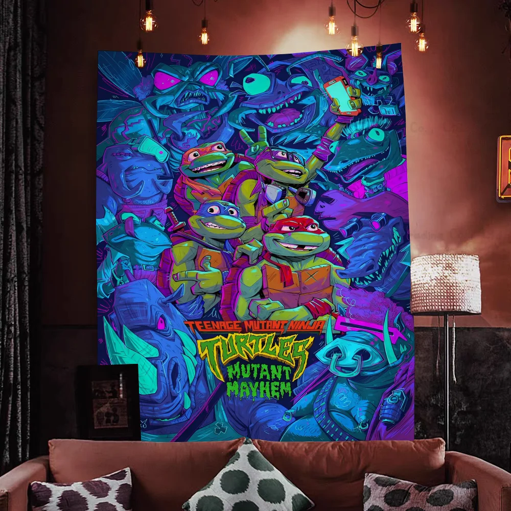 

Anime Poster N-Ninja Cool T-Turtles Hippie Wall Hanging Tapestries Bohemian Wall Tapestries Mandala INS Home Decor