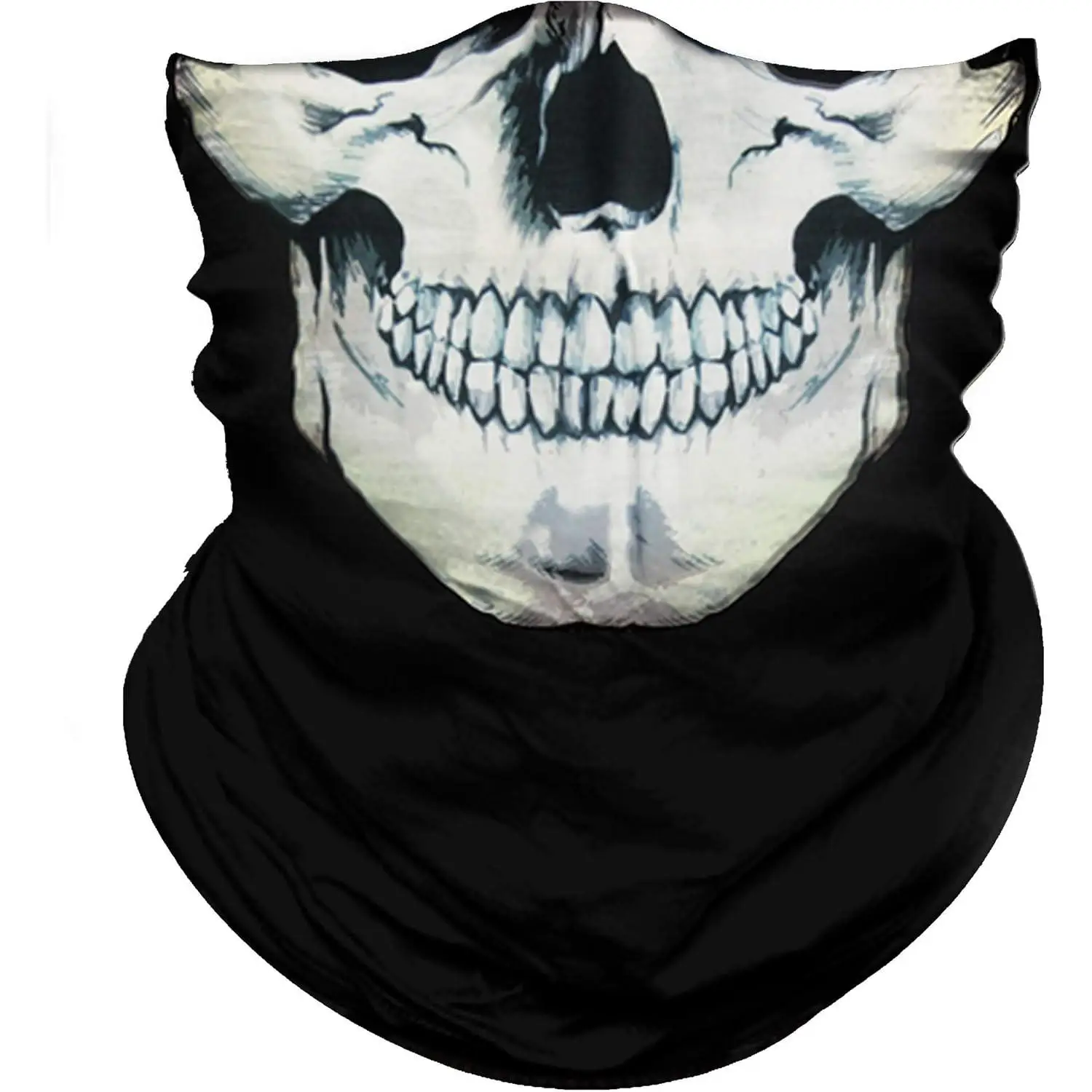 قناع وجه على شكل جمجمة للحماية من الغبار والرياح والشمس للرجال والنساء لركوب الدراجات النارية بدون خياطة وشاح درع باندانا قناع الوجه