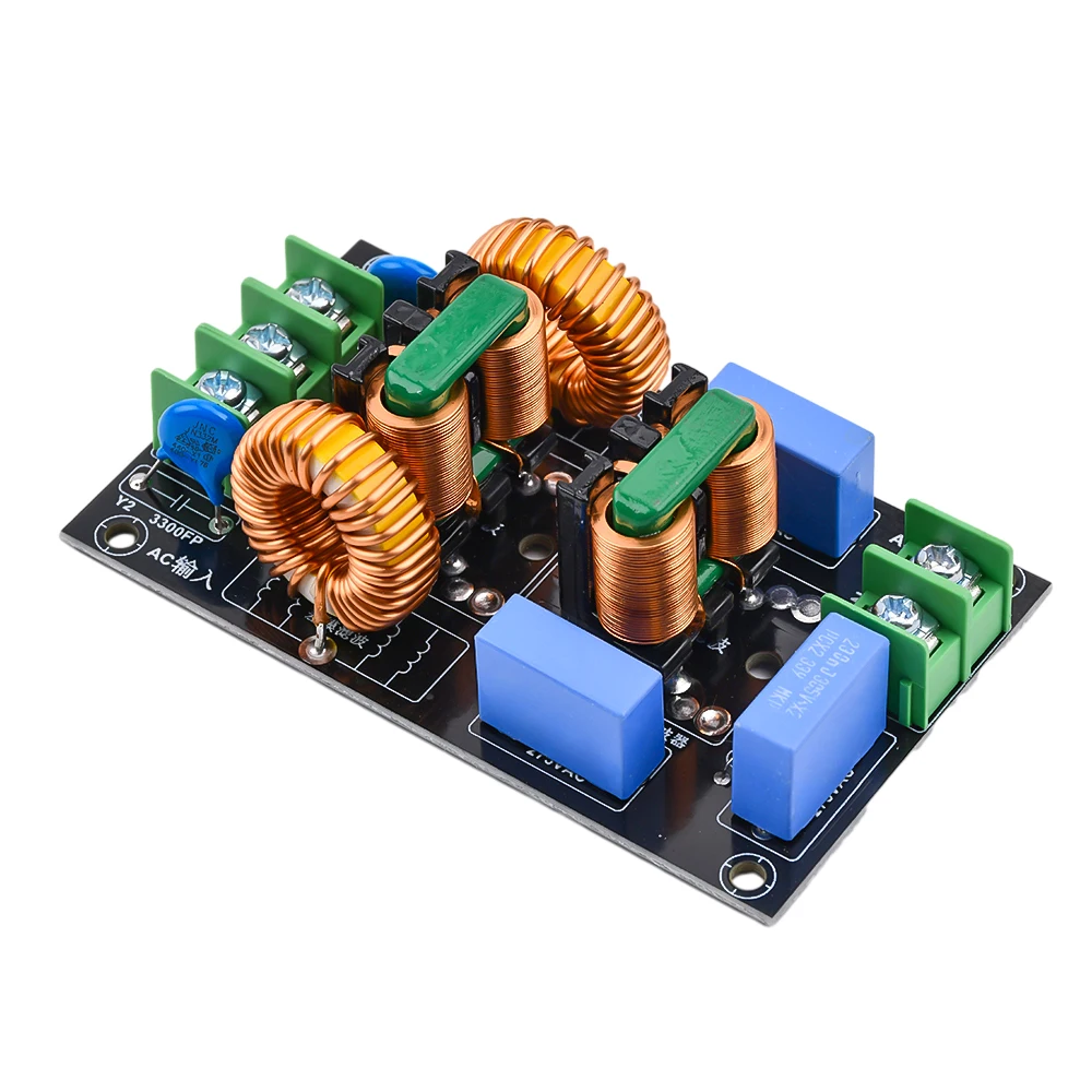 4A 10A 20A AC Power Filter Board Module EMI Filter AC Mains Purification HiFi Audio Decoder Amplifier