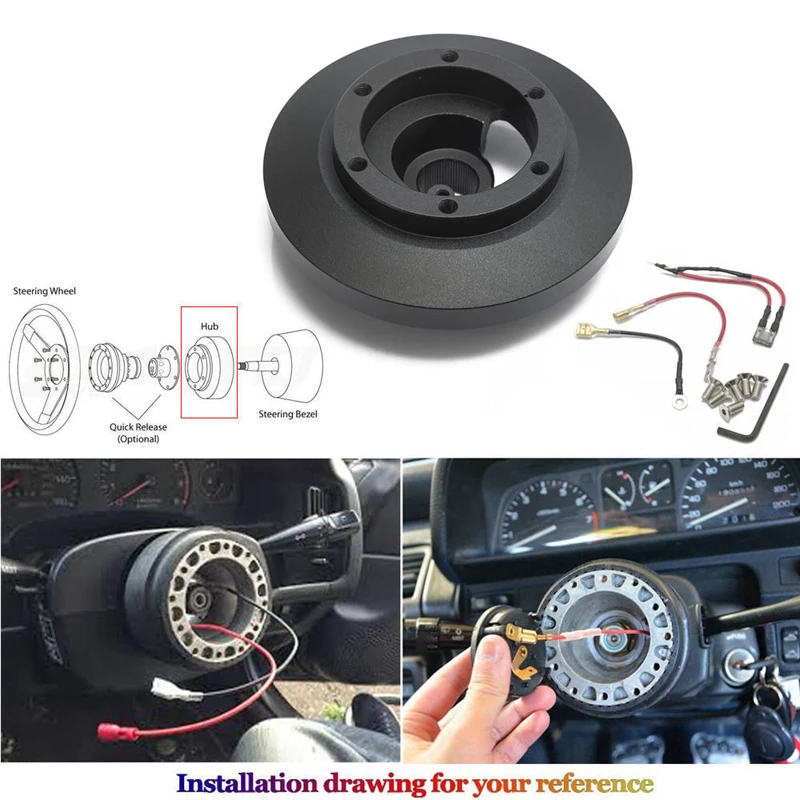 

Car Steering Wheel Connection Adapter Steering Wheel Short Hub Kit Suspension and Steering for Bmw E36 M3 318 328I 325I Z3 E36H