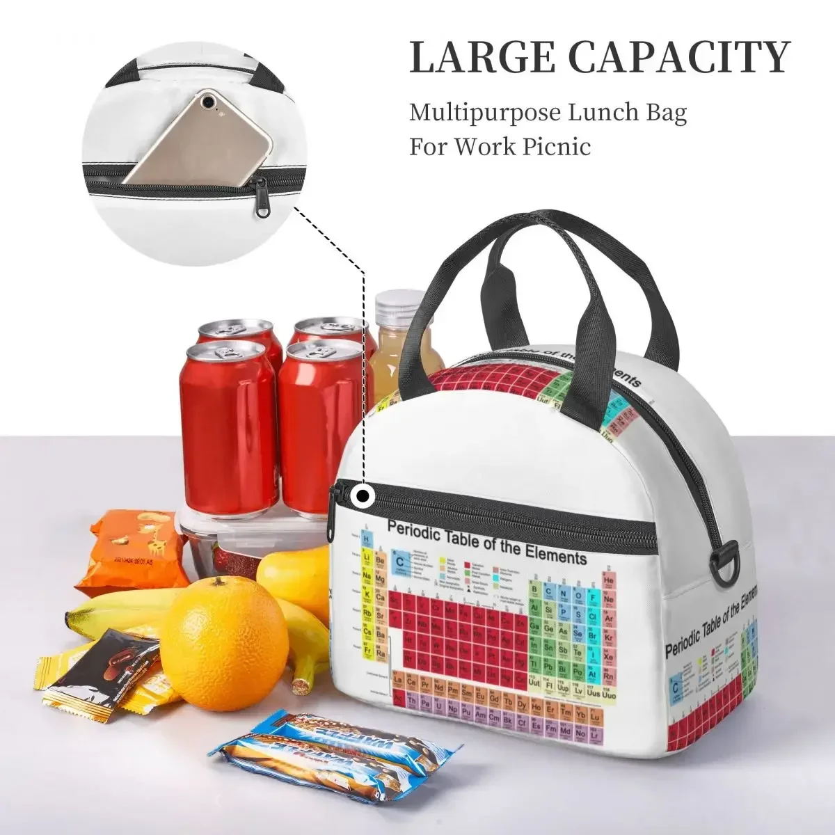 

The Elements Lunch Bags Insulated Bento Box Portable Lunch Tote Picnic Bags Thermal Bag for Woman Student