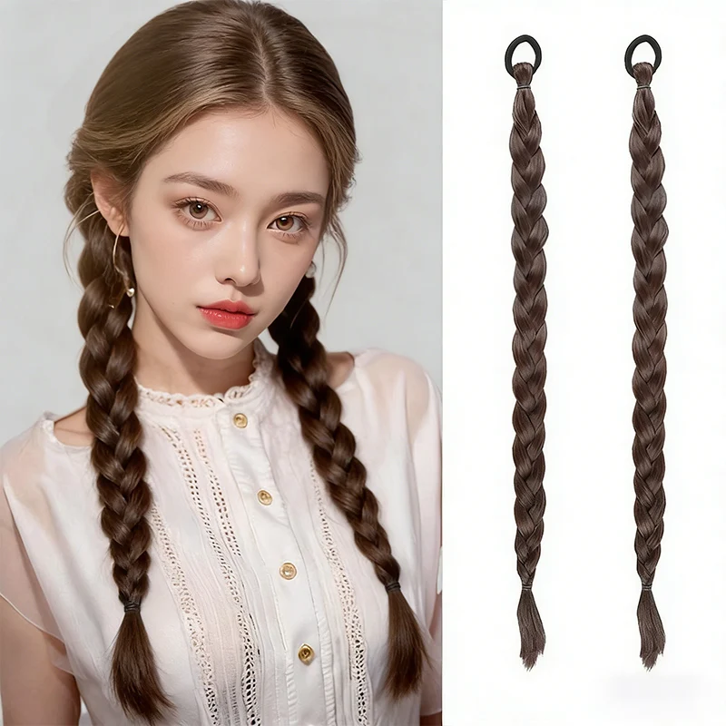 

Плетеная коса-пучок для девочек: милый и естественный двойной хвост без следов на коже