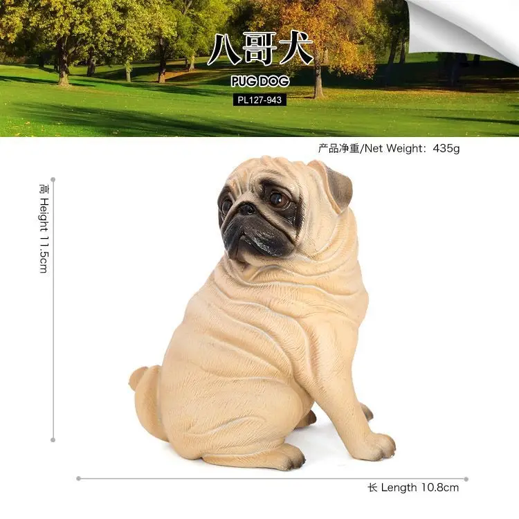 نموذج كلب حيواني محاكاة صلبة، كلب نابض بالحيوانات الأليفة، كلب هولندي، كلب فأس، لعبة أطفال زخرفة معرفية #6