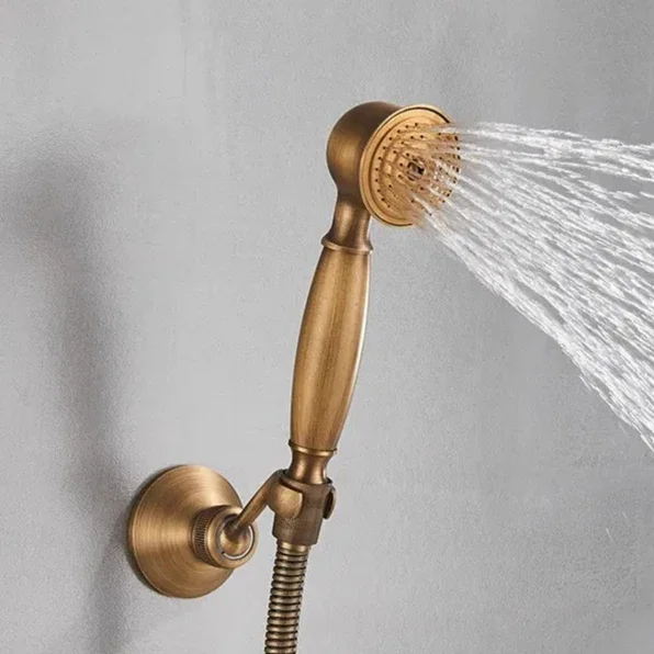 

Полностью медный спрей для душа в европейском стиле, антикварная ручная насадка для душа, аксессуары для душа, бытовая насадка для душа для ванной комнаты
