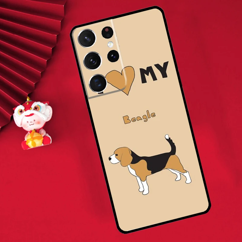 Beagle Dog Puppy Pet Case For Samsung Galaxy S24 Ultra S22 S23 Plus Note 10 Note 20 S8 S9 S10 S20 S21 FE Cover