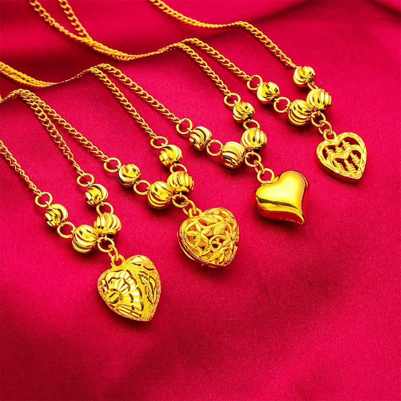 

New Heart Watermelon Pendant Necklace Set For Women Fashion Exquisite Jewelry Trendy Cute Gift Party Daily Wear Fine Jewellery
