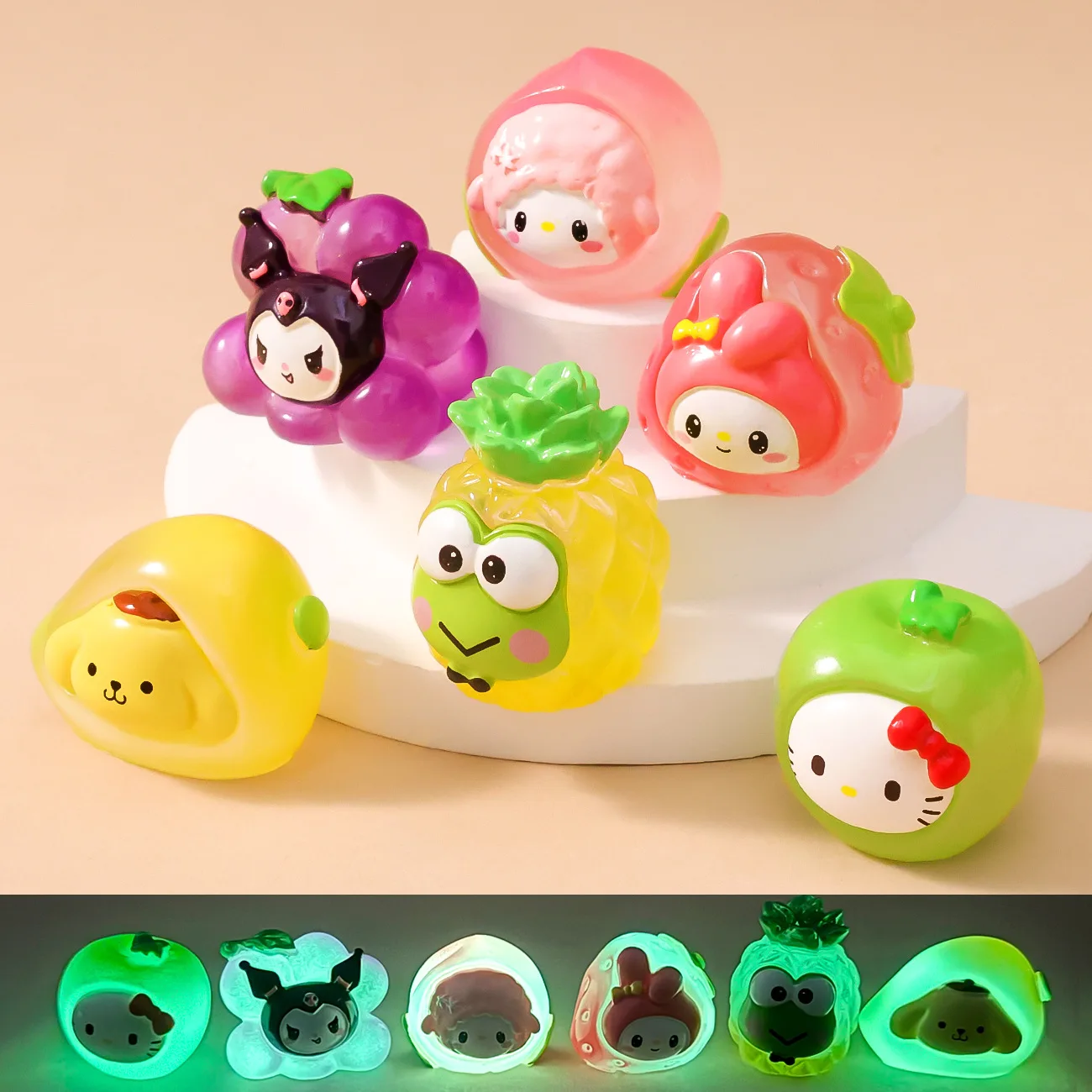 

Sanrio original peripheral model Mengli DIY accessories desserts hand-doll resin accessories desktop mini model small ornaments