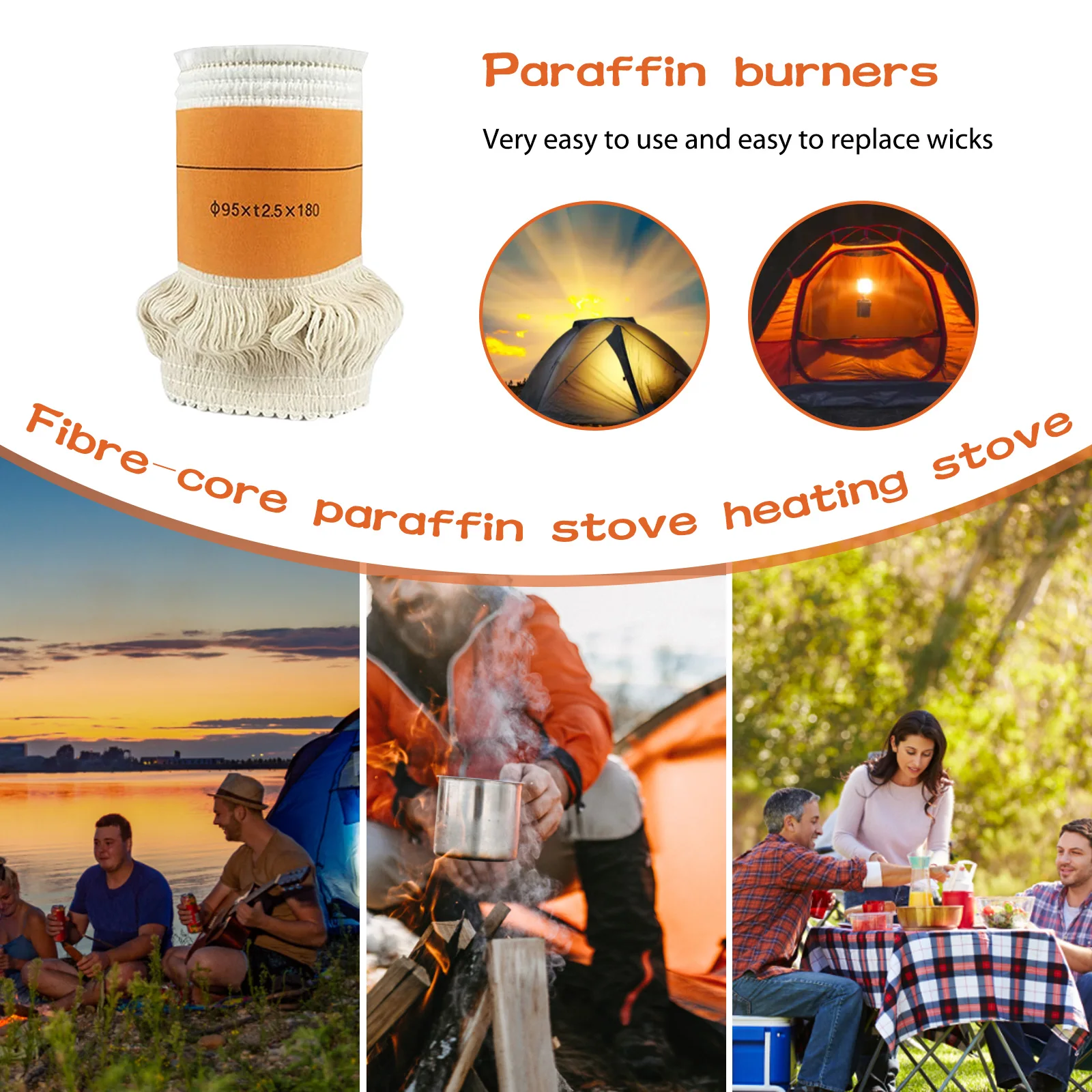 Kerosene Furnace Core Replacement Lamp Core Burn- Burning Stoves Core Oil Lamp Cores Kerosene Light Wicks