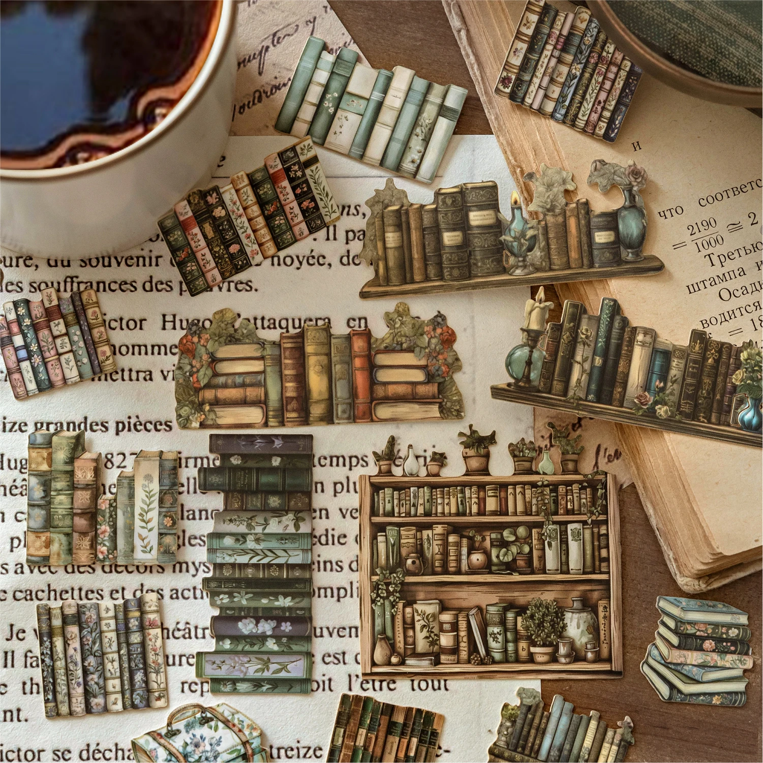 2 ورقة معرض الكتاب سلسلة الرجعية 3D الإغاثة يموت قطع ملصقات الديكور الإبداعي DIY غير المرغوب فيه مجلة سجل القصاصات ملصقات #2