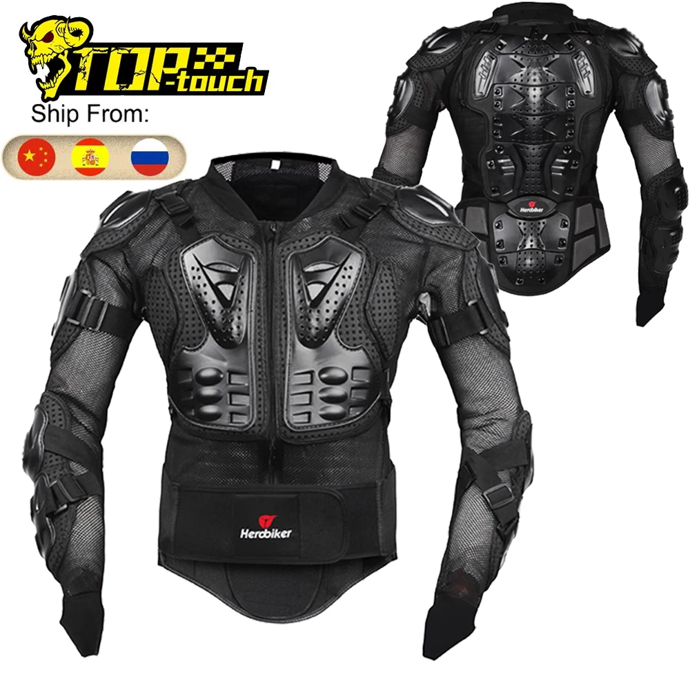 

HEROBIKER Men Motorcycle Jacket Full Body Motorcycle Armor Motocross Racing Moto Jackets Riding Motorbike Protection Size S-5XL