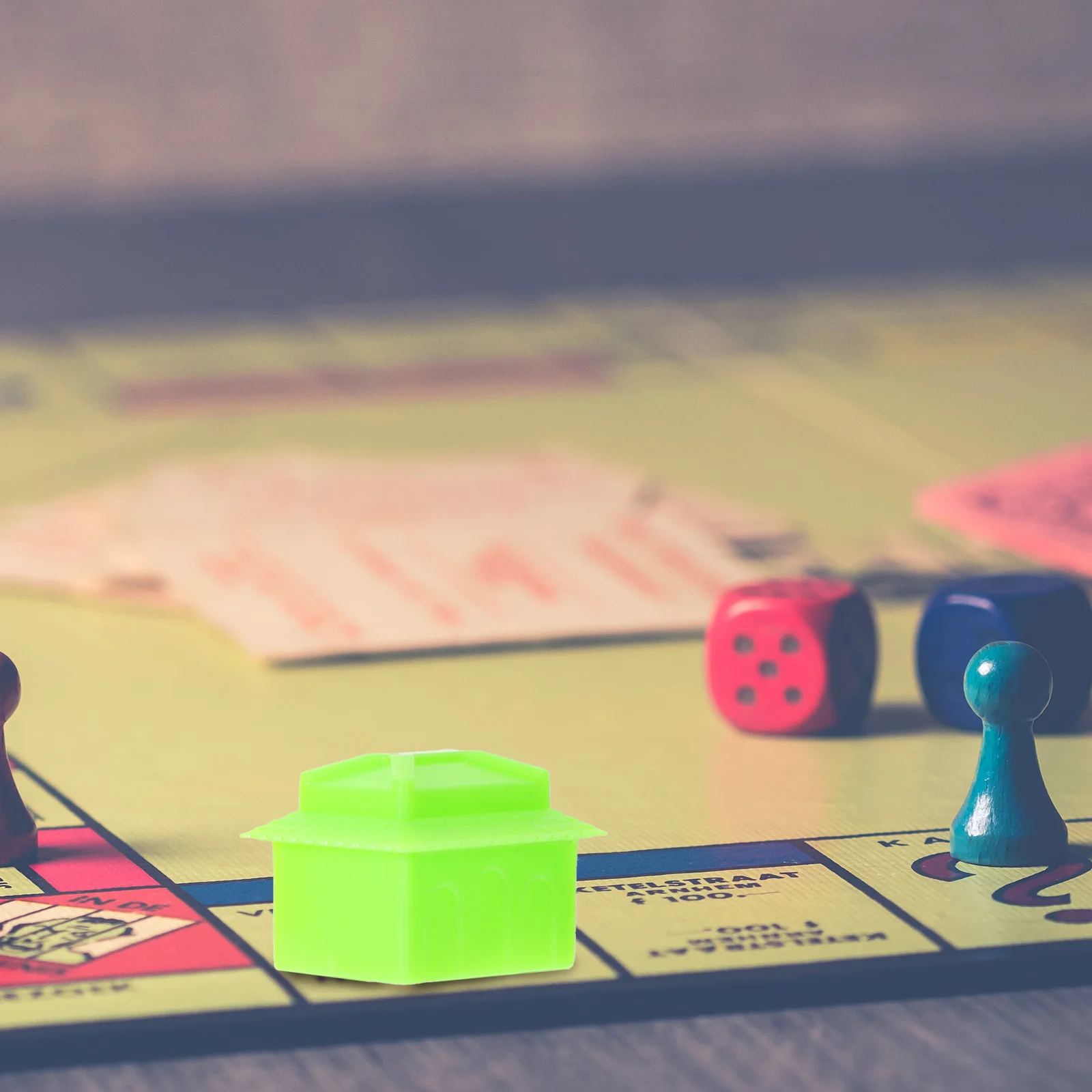 

40Pcs Board Game House Hotel Pieces Replacement for Rich Chess Tokens Accessories Pieces Only, Board Games Props