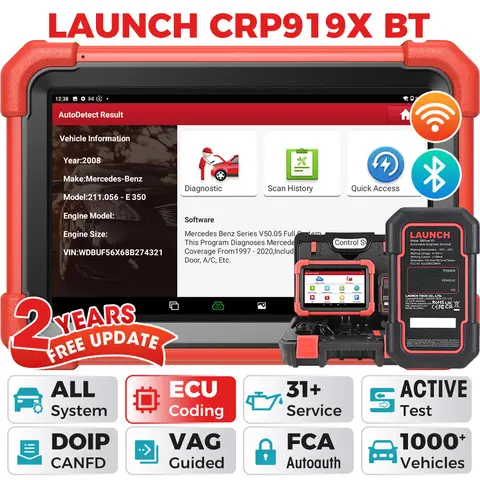 2025 최신 버전 출시 CRP919X BT 진단 도구 X431 CRP919E BT Obd2 스캐너 자동차 부호 독자 ECU 코딩 진단