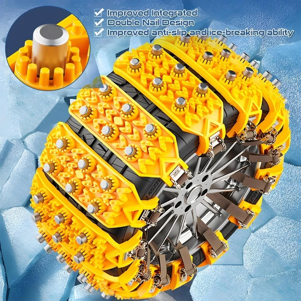 Durable Universal Snow Tire Chains – Non-Slip Traction Aid for Harsh Conditions, Uses for SUV & Truck Cold Weather Use