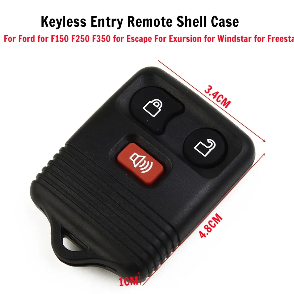 1pc Car AccessoriesKey Case Replacement Car 3 Buttons Keyless Alarm Remote Shell Pad Key Fob Case For Ford Key Shell Case