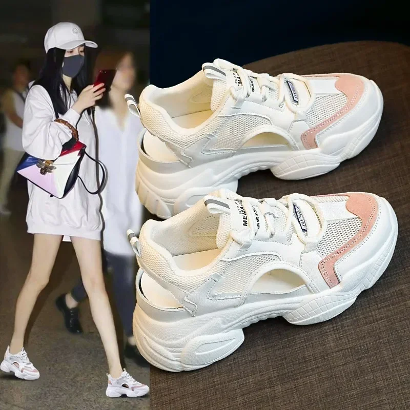 Women Sandals Summer New Lady Platform Chunky Comfortable Mesh Open Toe Casual Sports Sandals Ladies Shoes 2025 image 3
