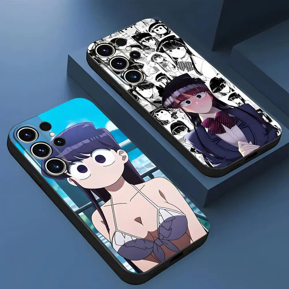 Funda de teléfono Manga Chibi Komi Shouko komi-san para S23 Samsung S24 Ultra S22 S20 Fe S21 Plus Galaxy A54 A34 A24 A53 M54 Note 20 Bac