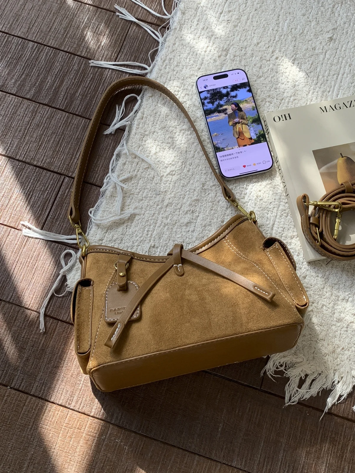 

Ретро-сумка кроссбоди из замши для женщин, универсальная сумка на плечо, маленькая сумочка-клатч на одно плечо