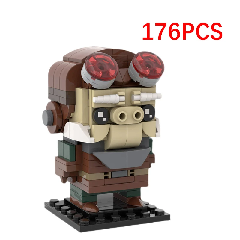 MOC-35498 Movie Merchandise Kuiil Building Blocks Square Head Figures Space War Series Assembly Model Kids Toy Birthday Gift