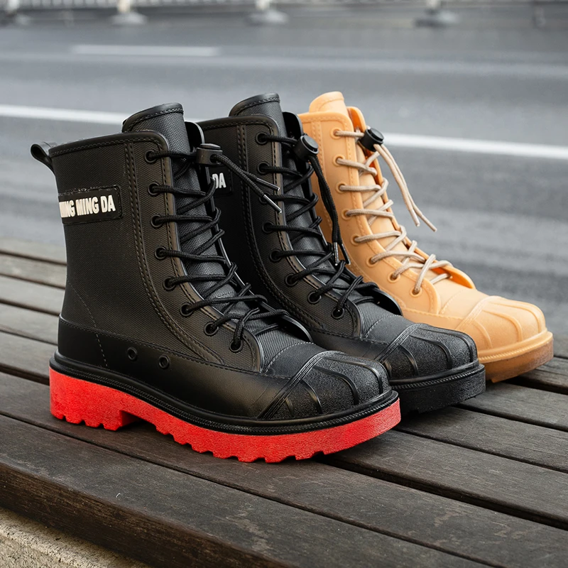 

Водонепроницаемые ботинки ex Outdoor Rain oes, теплые нескользящие прозрачные резиновые сапоги на подкладке Fce для прогулок