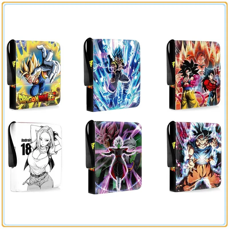 

Dragon Ball Card Binder 9 Pocket Trading Card Holder Anime Card Binder with 50 inner Pages Zipper Holder Up to 900 Cards