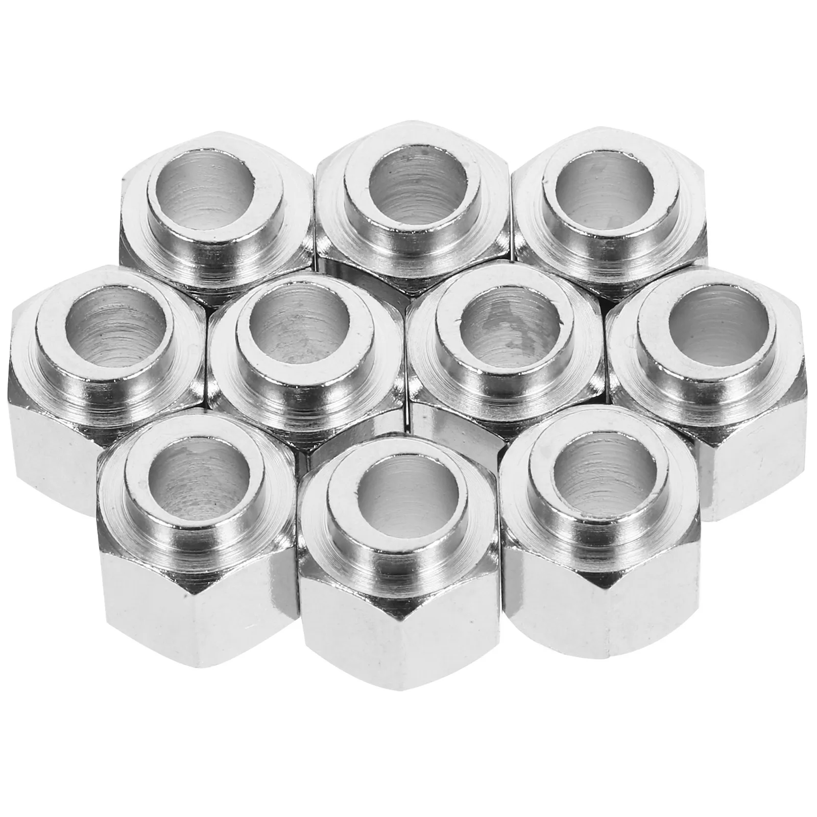 

10Pcs Hexagonal Eccentric Hole 3D Printer Nut Set Carbon Steel Nickel Plated for Precise Carving Leveling and Easy Installation