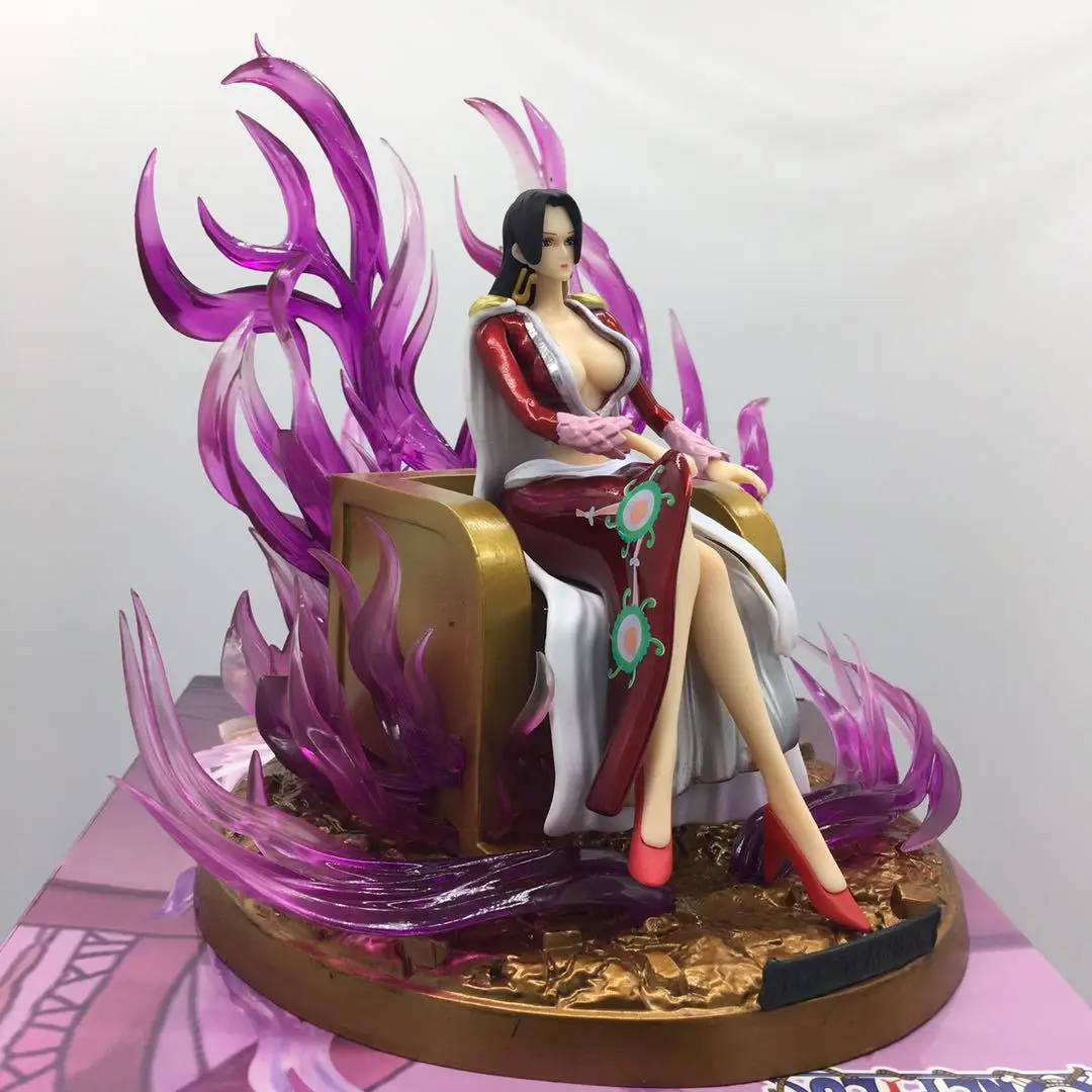 Anime One Piece throne female emperor Hancock Action Figures PVC Model Statue Toys doll Automotive ornaments Collectible Gifts