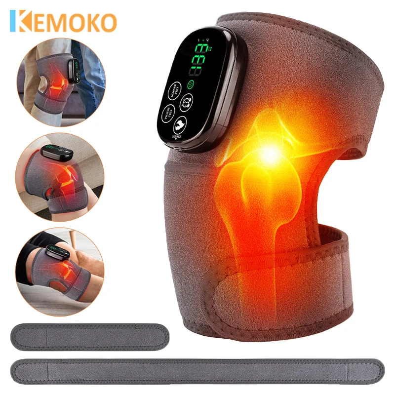 

LED Knee Massager 650nm and 850nm Red Light Heating Shoulder Elbow Joint Thermal Shoulder Brace Massage Muscle Relax
