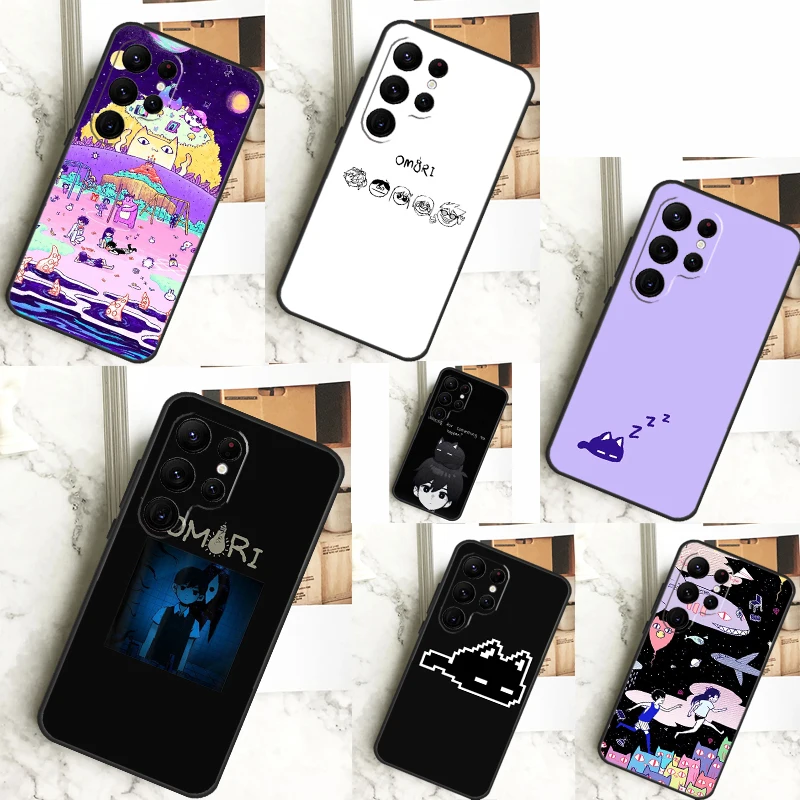 Omori Case For Samsung Galaxy S23 S24 Ultra S21 S22 Plus Note 20 Note 10 S8 S9 S10 S20 FE Cover