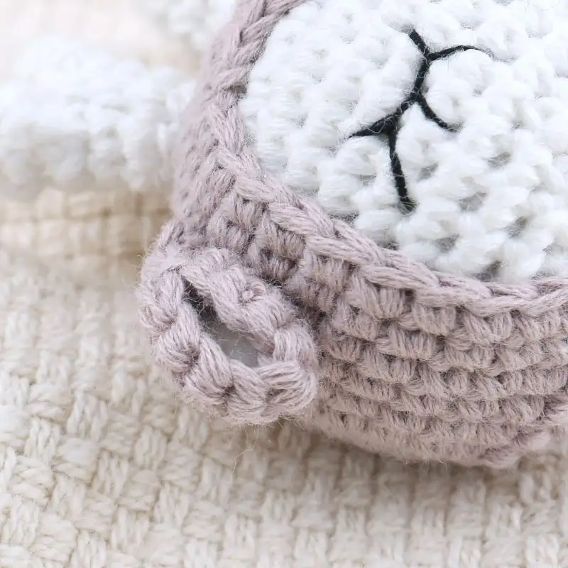 Handmade Crochet Rabbit Animal Knitting Beads DIY Baby Pacifier Chain Chewable P31B