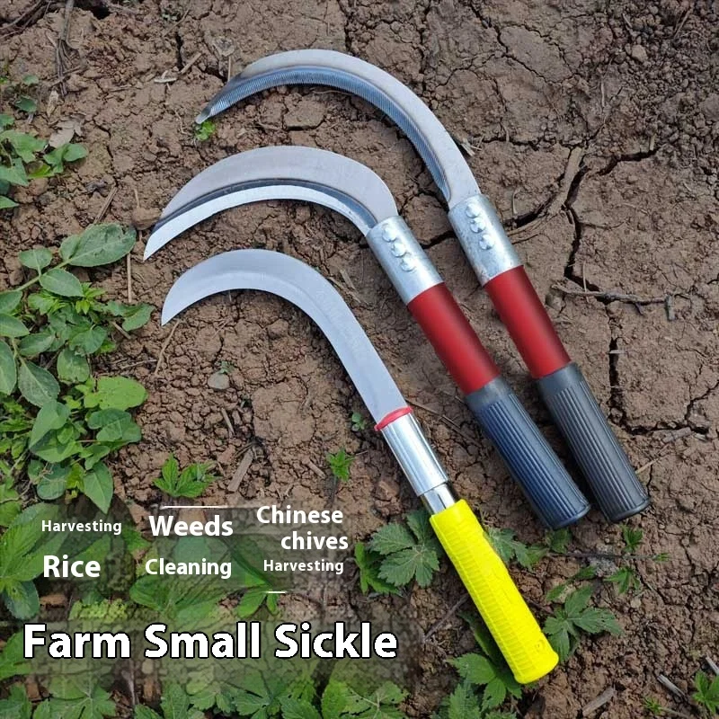 المنغنيز الصلب جزازة العشب سكين في الهواء الطلق أداة قطع العشب أداة زراعية حادة حصاد الذرة هوك سكين